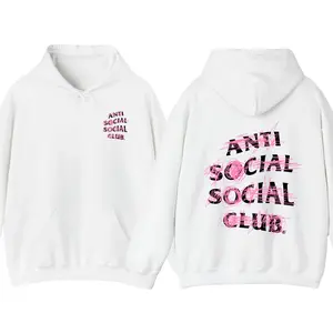 Anti Social Social Club Inspired Hoodie, Streetwear Graphic Design For Men And Women, Trendy Oversized Cotton Apparel, Urban Fashion Statement Top