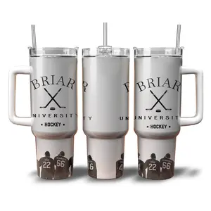 Briar University Hockey 20oz 40oz Tumbler - Off Campus Di Laurentis Stanley Style Stainless Steel Cup with Handle Booktok Merch