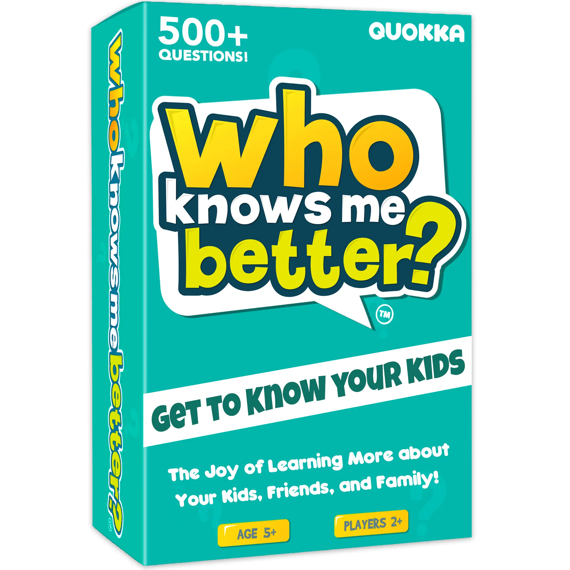 QUOKKA Trivia Card Set with Deck Box - Party Game Cards for Ages 6+, Family Quiz, Memory-Boosting Kid-Friendly Interactive Play & Fun Learning, Card Deck Box