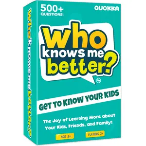 QUOKKA Trivia Card Set - Party Game Cards for Ages 6+, Family Quiz with Memory Boost, Kid-Friendly Interactive Play & Fun Learning