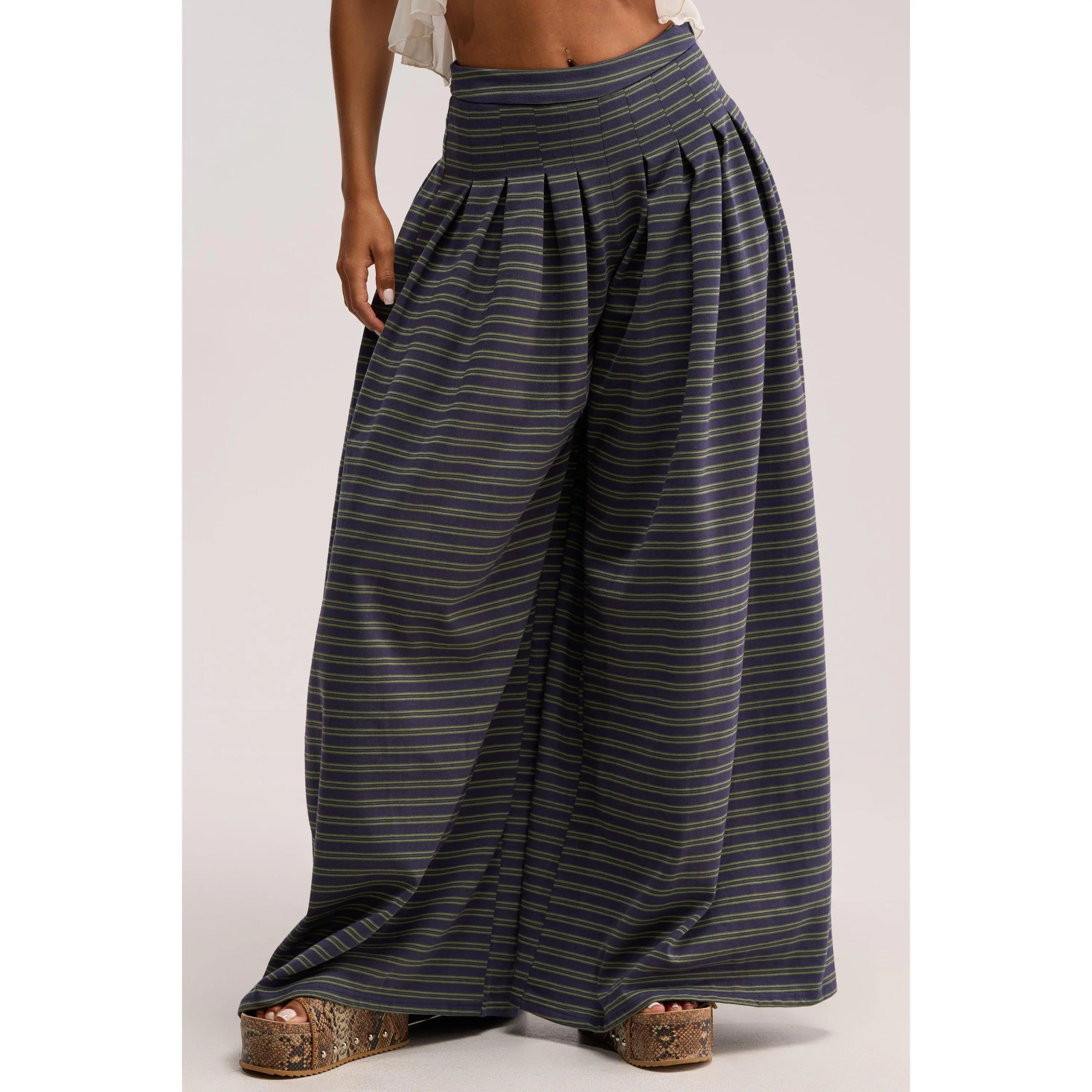 GUESS WHO STRIPE PALAZZO PANT