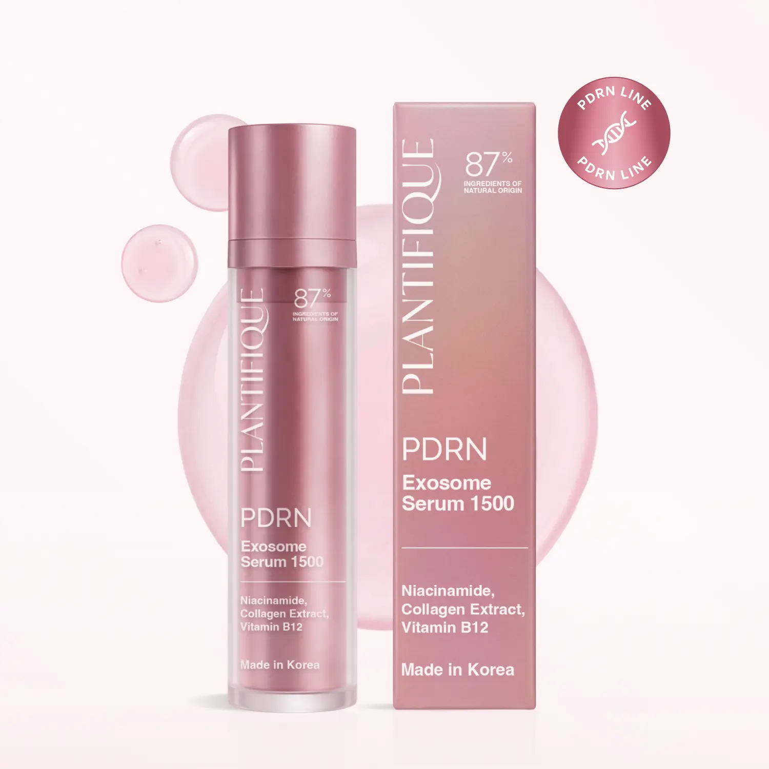 [PLANTIFIQUE Official Shop] NEW – PDRN Exosome Serum 1500 – Advanced Hydrating Face Serum with Niacinamide, Hyaluronic Acid & Peptides, Lightweight Skin Care