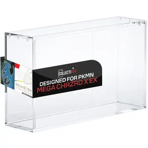 Collectidex Acrylic Display Case for 151 UPC and Mega CHARZRD X ex Ultra-Premium Collection UPC - Magnetic Lid 8+5mm Acrylic - Compatible with Mega Charzrd X ex UPC and 151 UPC