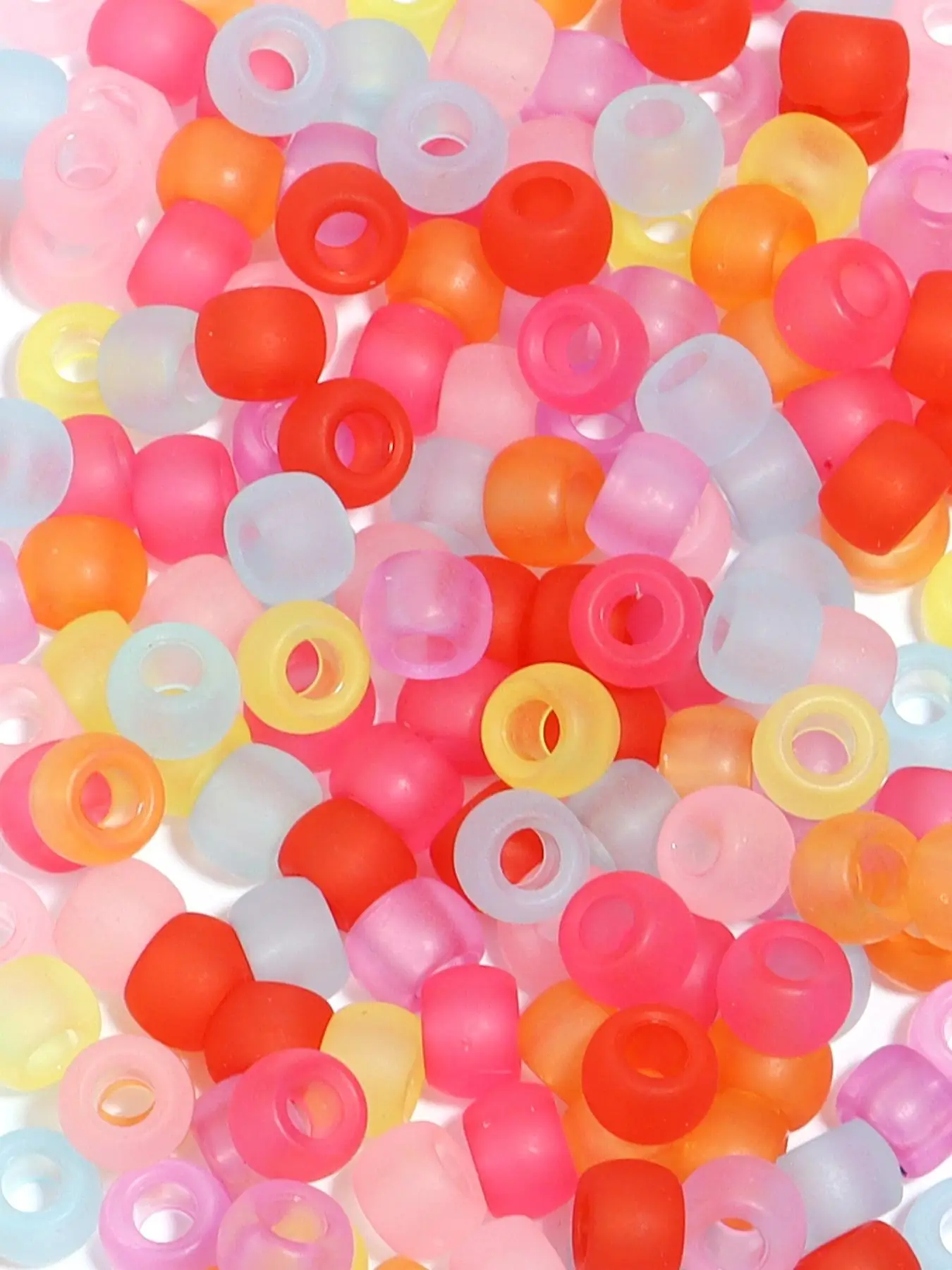 Mixed Color Beads (200pcs/bag), Bracelet Beads, Glitter Transparent Pony Beads for Hair Braids Crafts, Plastic Acrylic Beads for Bracelet Jewelry Maki