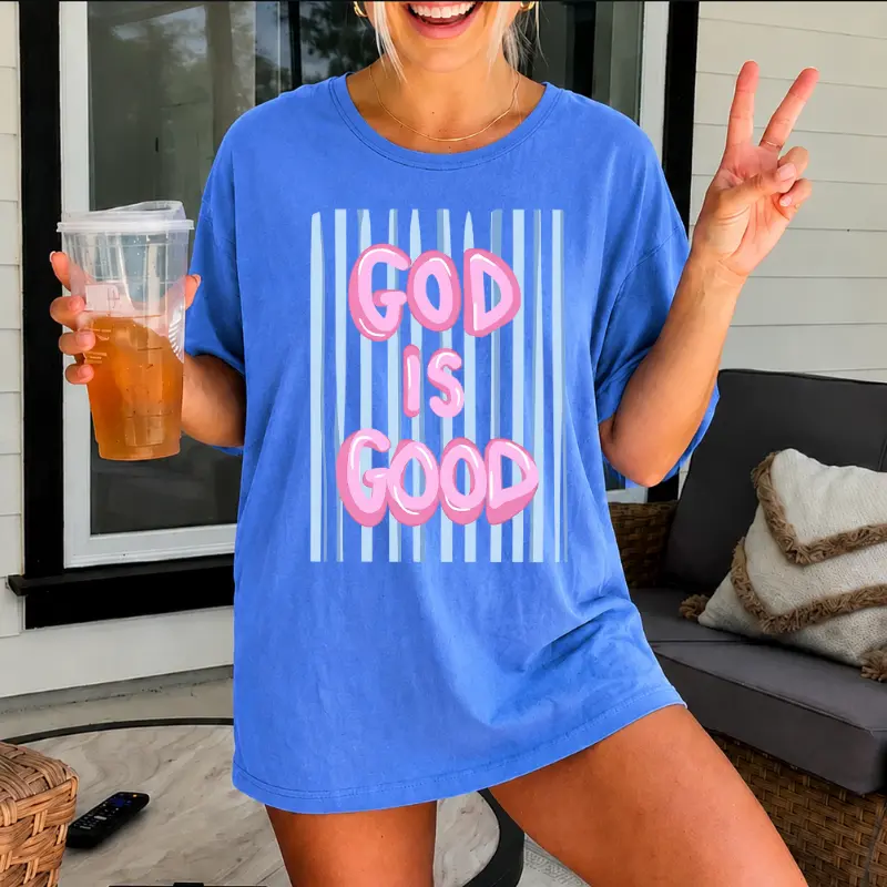 Comfort Colors God Is Good Shirt, Christian Faith Graphic Tee, Inspirational Religious T-Shirt, Jesus Lover Apparel, Faith Based Gift for Men & Women, Gift For Her, Women's T-Shirt
