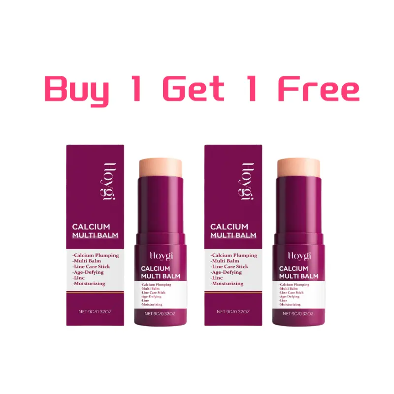 2PCS Multi-Function Balm, Calcium Intense Volume, Anti-Wrinkle & Firming, Hydrating Moisturizer, Smoothing Pore Corrector, Glowly Finish, Lightweight Crepe Core, for Eyes Neck Face, Makeup Base, [HOYGI] Anti-Aging Skincare multi-correction skin