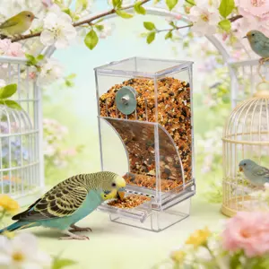 New bird food storage box, automatic food dispensing, with a locking clip. Suitable for small and medium-sized parrots such as budgies, lovebirds and cockatiels. A must-have for lazy owners. Toys that bring joy to kids
