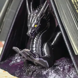 Dragon Bookholder Small and Large 3D Printed With Painted Eyes