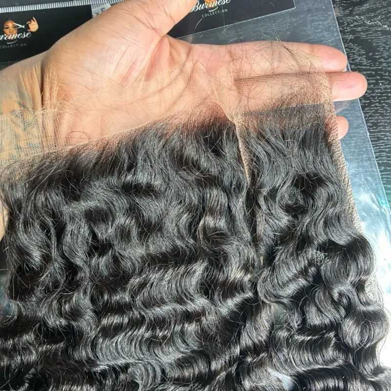 100% Human Hair Lace Closures - 2x6, 5x5 Sizes, Pre-Plucked, Ready-to-Install Hair Extensions Accessory