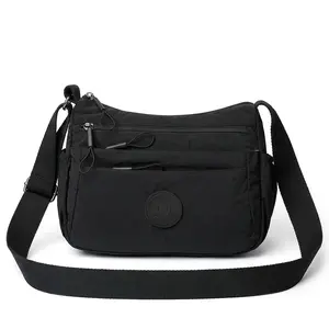 Women's Solid Color Fashionable Multi-pocket Zipper Crossbody Bag for Daily Use, Casual Trendy Versatile High-quality Daily Commuting Bag, Crossbody Purse