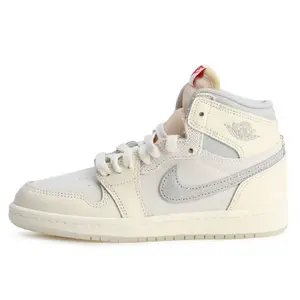 Little Kid's Jordan 1 Retro High OG Sail/University Red-Pale Ivory (IH4283 100)