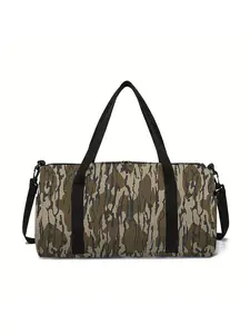 Bark texture pattern printed large capacity travel duffel bag, portable handheld storage bag, Fashionable Duffel Bag, Travel Duffle Bag