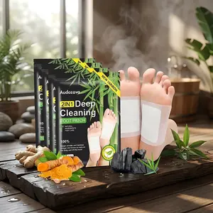 Wake up refreshed | Natural ginger and bamboo foot patches, a simple nighttime care for busy people, detoxifying foot patches made with natural ginger, bamboo vinegar, and bamboo charcoal, to relax your mind and body.
