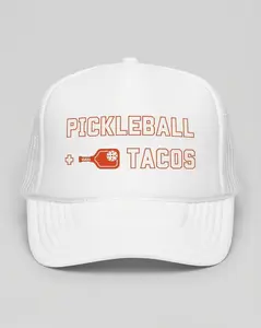 Pickleball + Tacos Foam Trucker Hat - Red