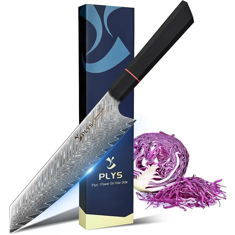 Japanese Chef Knife 8 Inch Damascus Stainless Steel Kitchen Knife, Professional Meat Cutting Blade, Ergonomic Handle Cooking Tool, Kitchenware with Gift Box