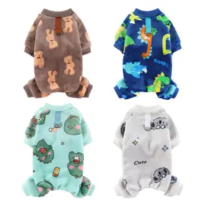 Cute Cartoon Pattern Dog Onesie, 1 Piece Soft Warm Pet Sleepwear, Comfortable Pet Clothes for Small Medium Large Dogs, Dog & Cat Costumes, Warm Material, Adorable Pattern, Multiple Sizes, Outfits