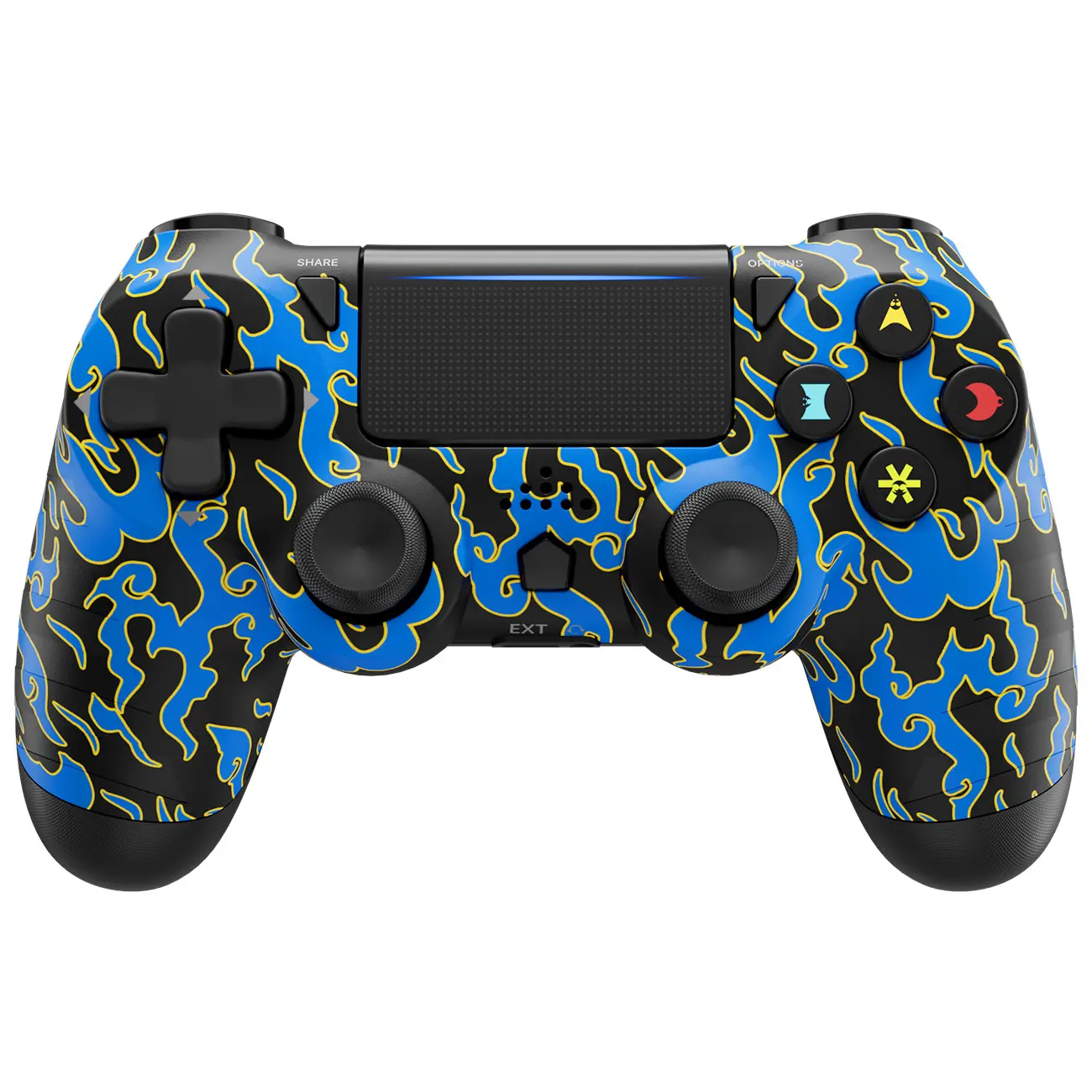 Wireless Controller Compatible with PS4/Pro/Slim, Windows PC, Game Controller with Dual Vibration, Motion Sensing, Touchpad, Light Bar, Share, 3.5mm Headphone Jack