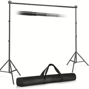 EMART 10x7ft Flexible Retractable Backdrop Stand Photo Studio Kit for Parties Events Decorations Wedding Photography Portable Aluminium Alloy Tripod with Carry Bag you tube starter studio use photo backdrop camera  from  tiktok