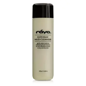 RAYA Glycolic Mud Facial Cleanser with AHA (G-103) | Exfoliating pH Balanced Facial Cleansing Fluid for Non Sensitive, Dry and Combination Skin | Made with Alpha Hydroxy Acid and Volcanic Mud