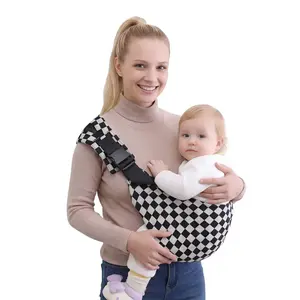 3-in-1 Versatile Baby Carrier Sling - Horizontal Hug, Cross Seat & Hip Carry for Growing Infants