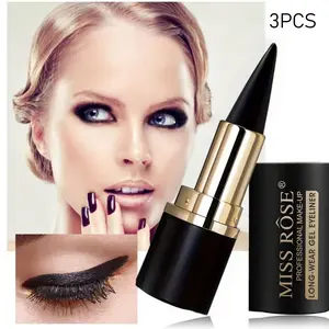 3-Pack Matte Waterproof Solid Eyeliner Pencil, Long-Lasting Color, Smudge-Proof, Perfect for Daily Use & Long-Lasting Makeup