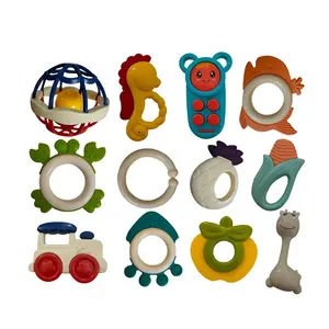 12-Piece Baby Teething Toys Set, Sensory Teether, BPA-Free Edible Materials, Teething Relief Set, Promotes Tooth Development, Fine Motor Skills Training, Perfect Gift