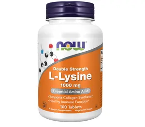 (L-Lysine Hydrochloride) 1,000 mg, Double Strength, Amino Acid, 100 Tablets