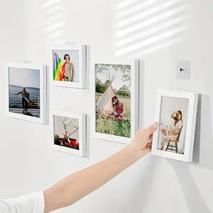 10 strong sticky wall hooks - no drilling, invisible non-marking hooks, suitable for photo frames and decorations, easy to install, perfect for wedding photos and home decor, durable plastic/metal, for hanging wall hooks