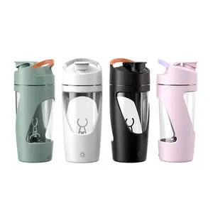 700ML Portable Smoothie Blender, 7500RPM USB Type-C Rechargeable Personal Mini Blender, IP67 Waterproof Food-Grade TRITAN Cup with 1200mAh Certified Battery & Sealed Powder Box for Gym Travel Home Office