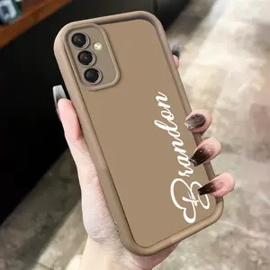 Phone Case - Personalized Phone Case with Custom Name for Various for Samsung Models Including M12, M11, F12, A17, A14 4G, A15, A13, A12, A11, A04S, A16 5G, A10S, And A13 5G, Featuring a Heart Script Design And Shockproof Soft TPU Material