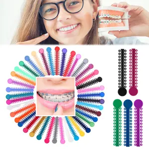 1040Pcs Multicolored Orthodontic Ligature Ties, Hypoallergenic Elastic O-Rings, Durable Braces Rubber Bands for Daily Teeth Correction Fixation