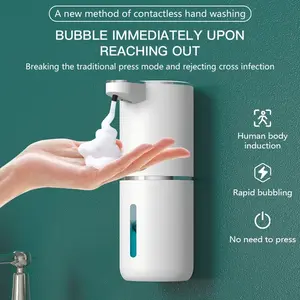 Contactless Automatic Soap Dispenser, Refillable Pump Bottle, 9 Adjustable Settings, USB-C Charging, Reusable, Smart Hygiene