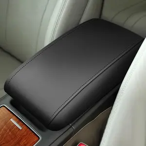 Armrest Cover for 2007-2011 Toyota Camry - Black Leather, Scratch-Resistant & Easy to Clean Car Accessories Car Seat Cushion