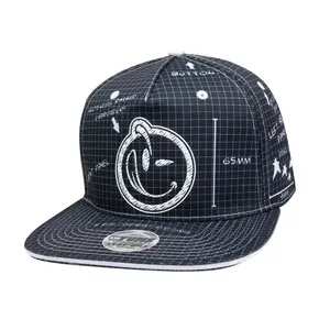 YUMS Blueprints Snapback in Anthracite - Blue Gray Streetwer Fashion Hat