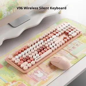 EWEADN Wireless Keyboard, Rechargeable Silent Keyboard, Bluetooth-compatible Office Keyboard, Compatible with Windows, Laptops, and Desktop PCs, Computer Keyboard