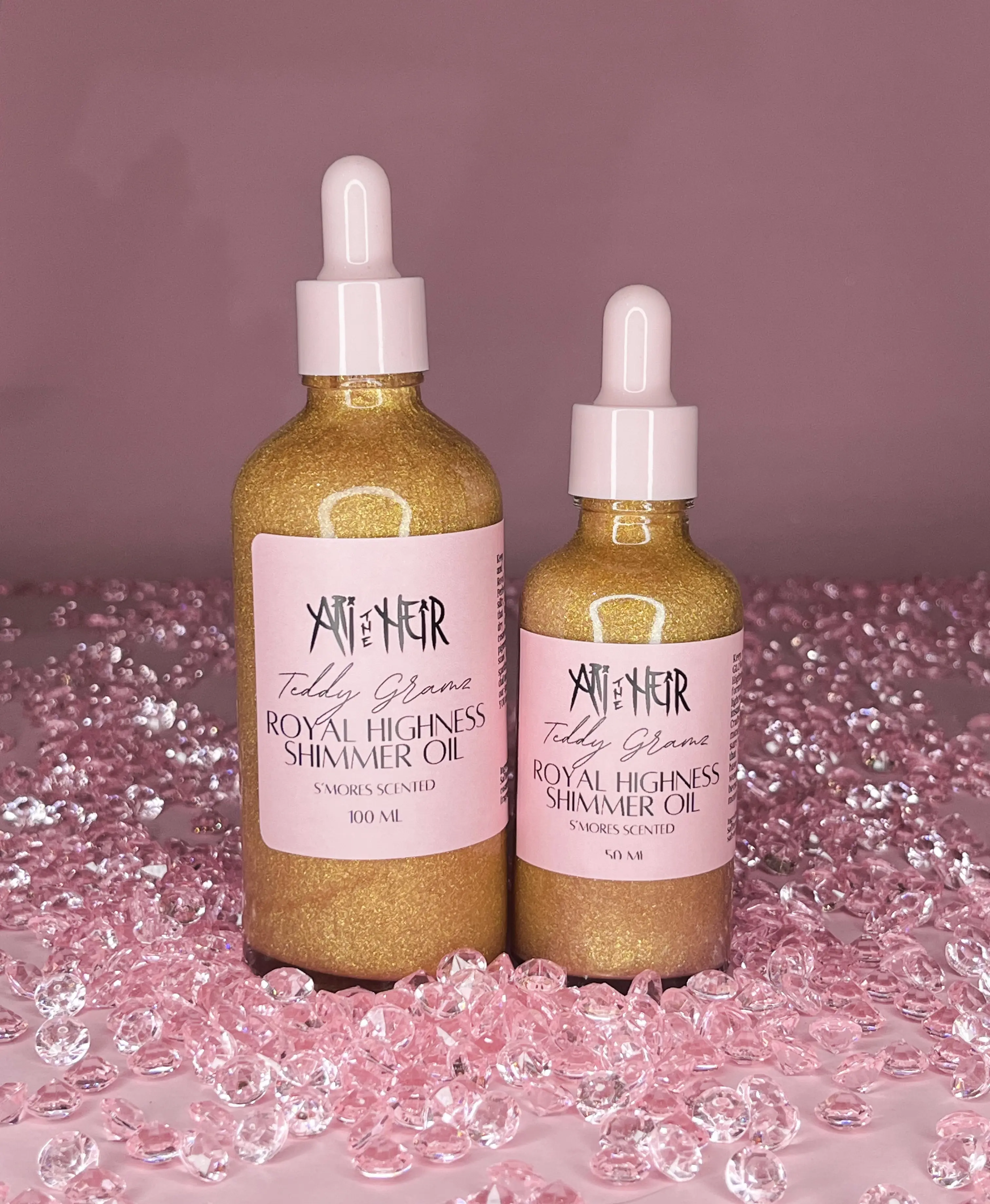 Teddy Gramz Shimmer Oil - S’mores scented