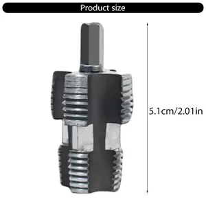 Double-Headed Stainless Steel Internal Thread Wire Opener, Plumbing Tool, Multifunctional Manual Hand Drill Accessory for DN15 (0.79in) PPR Hoses, DN20 (0.99in) PVC Pipes, Hand Drills