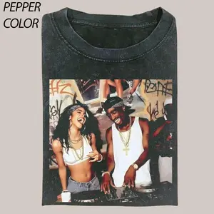 Aaliyah and Tupac T-Shirt, Music Band T-Shirts, HipHop 90s Retro Shirt, Country Music Tees, Vintage Graphic Tee, Womenswear Menswear Top