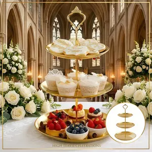 Gold 3-Tier Cupcake StandParty Décor & Dessert TowerGoldCakeStand ,DessertDisplay ,PartyDecor WeddingIdeas ,HomeDecor ,Tablescape ,LuxeLiving Baking ,Hosting ,EventPlanning  ,ElegantHosting ,HolidayDecor GiftIdeas: Elegant Wedding, Birthday,