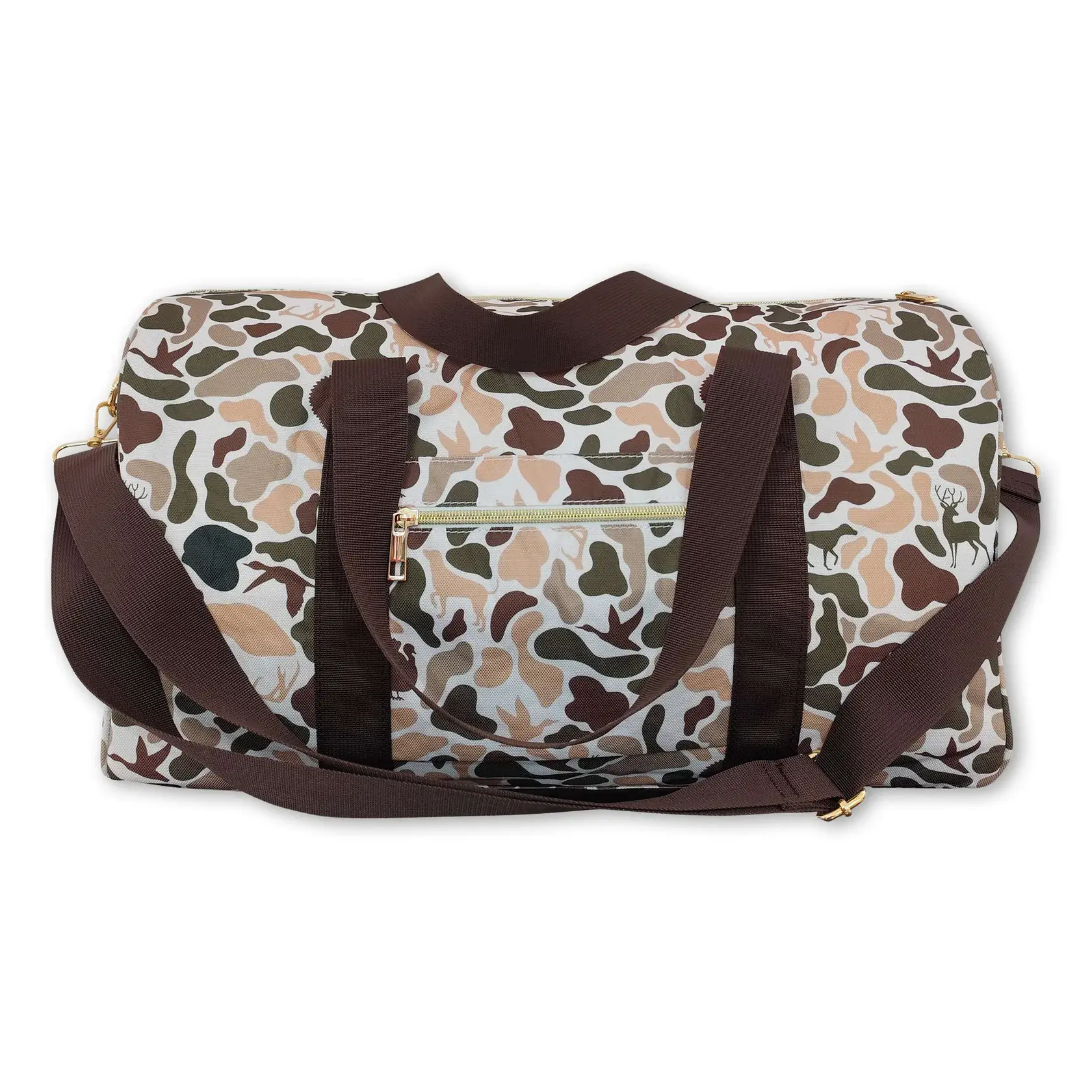 Adult Camo Duck Print Portable Duffle Bag, Duffle Weekender, Travel Friendly Design, Hand Carry Luggage, Overnight Bag, Camo Style