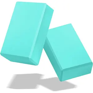 Yoga Blocks 2 Pack, EVA Foam Yoga Block Supportive Latex-Free, Non-Slip Exercise Blocks, Yoga Accessories for Pilates, Meditation, Balance, Stretching and Deep Poses