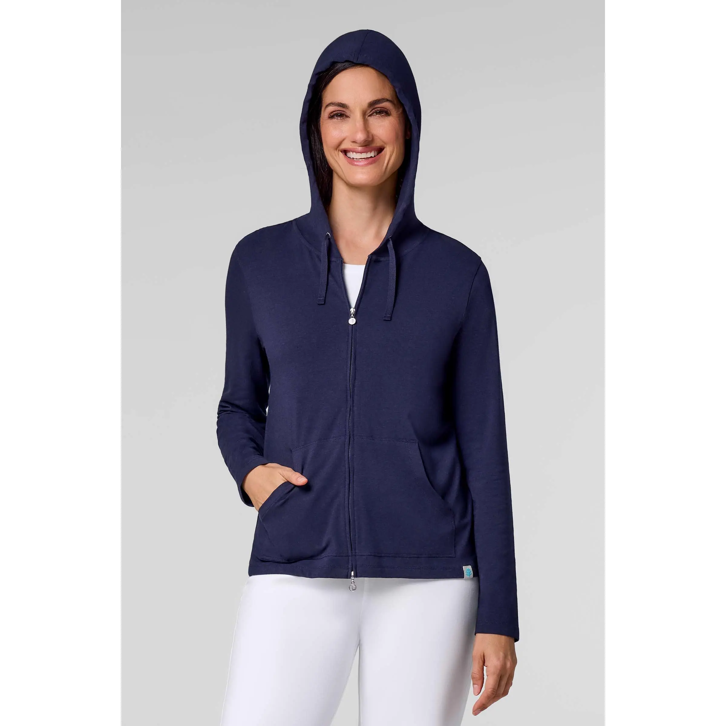 Seaside | Women's Zip-Up Hoodie | Navy