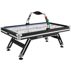 【Summervibes】VEVOR Air-Powered Hockey Table,  89" Indoor Hockey Table for Kids and Adults, LED Sports Hockey Game with 2 Pucks, 2 Pushers, and Electronic Score System, Arcade Gaming Set for Game Room Family Home