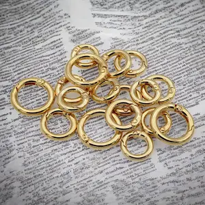 Gold Filled Look, EP swivel round spring clasp /Big open jump ring size 18mm/20mm/25mm