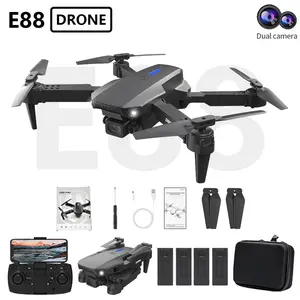 E88 Foldable Drone With HD Dual Camera, Altitude Hold, One-Touch Takeoff/Landing, 360° Flips, And Headless Mode – An Ideal Valentine's Day Gift For Your Partner!
