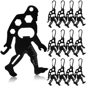 Father’s Day Viral Ape-Man 11-in-1 Multifunctional Tool Card Keychain 12PCS Stainless Steel Pocket Wrench Screwdriver Bottle Opener Measuring Ruler EDC Gadget for Camping Hiking Travel Father’s Day Gifts for Men
