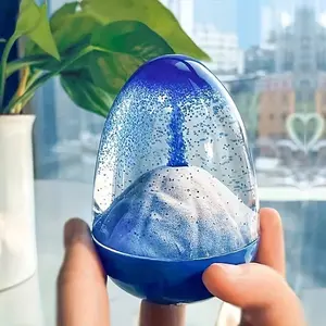Creative Eggshell Volcano Eruption Sand Timer Ornament, Art Figurine, Relaxing Decorative Home Decor, Office Desktop Decoration, Table Desk Ornament, Living Room Decoration, Birthday Gift, Holiday Memorial Present