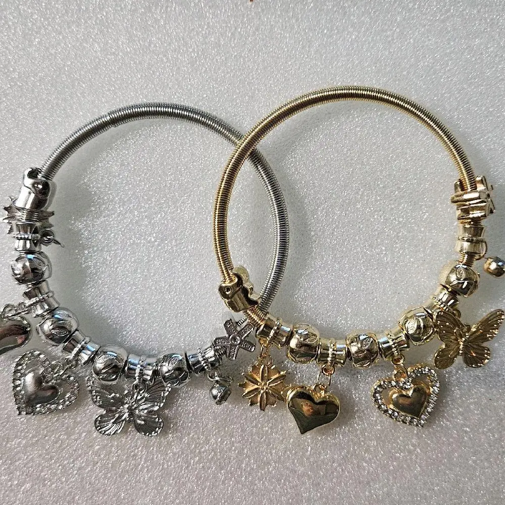 Tennis Hanging Charm Bracelets with Rhinestones