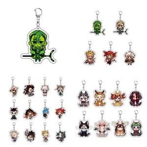 Anime GACHIAKUTA Zanka Rudo Enjin Acrylic Keychain Backpack Pendant Keyring Key Chain Decoration Ornament Props Fans Gift