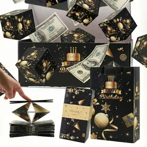 Surprise Pop-Up Gift Box, Creative Foldable Bounce Envelope, Luxury Paper Explosion Gift Box, Perfect for Birthday Anniversary Valentine's Day Proposal, Ideal Gift